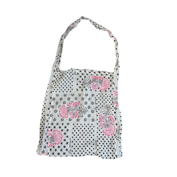 Free People lightweight colorful bag boho bohemian gypsy tote bag floral w dots - Picture 3 of 3
